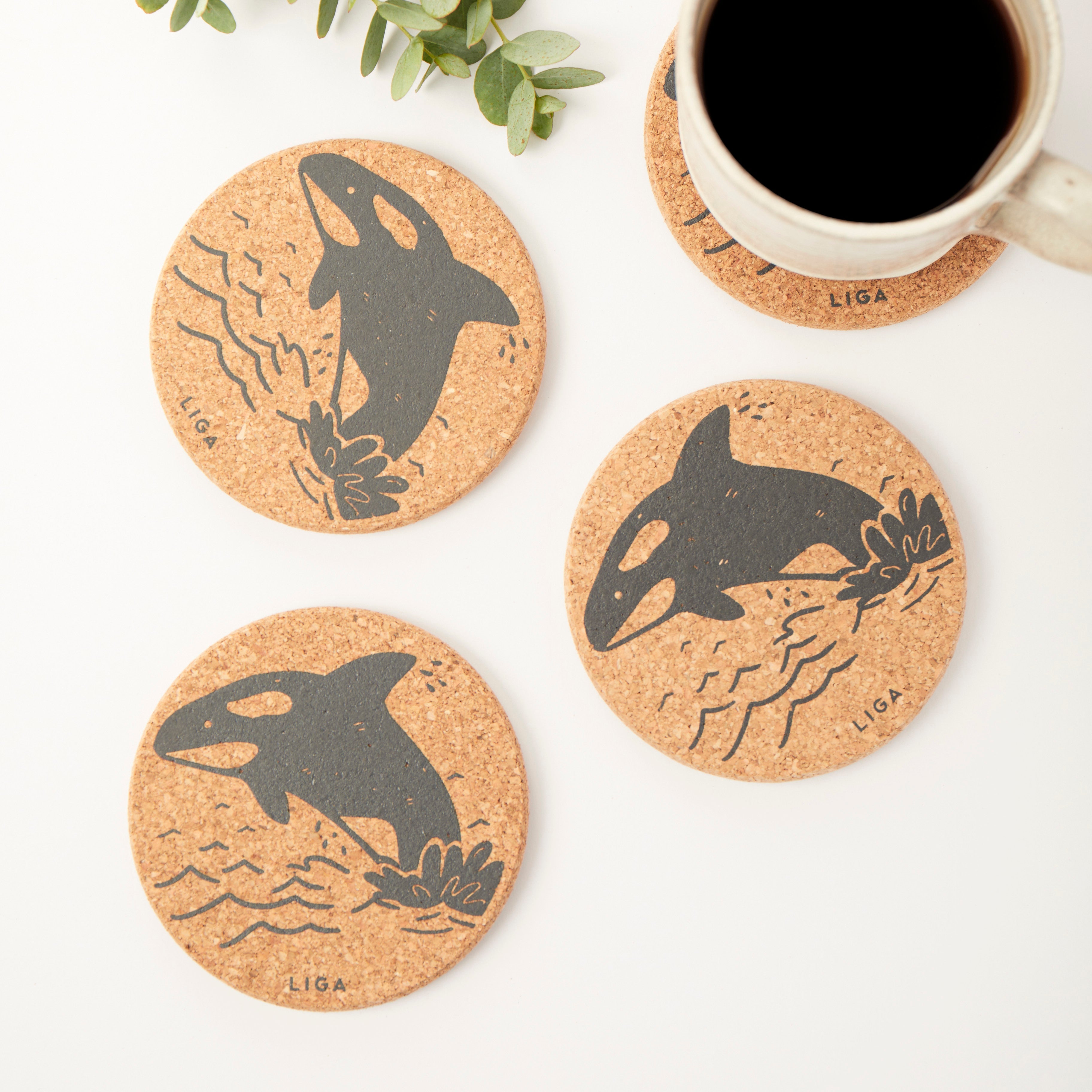 Cork Coasters | Orca