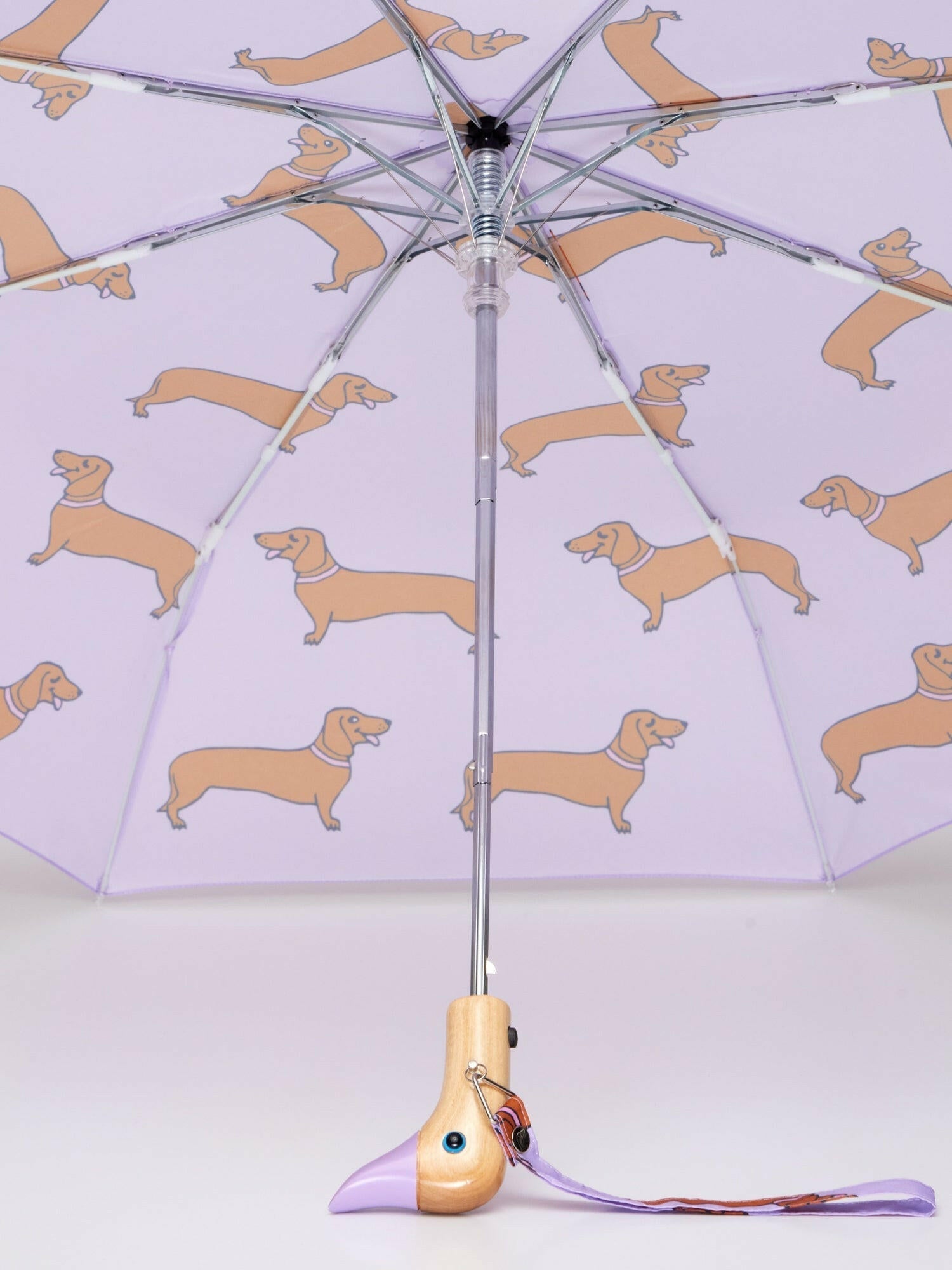 Dachshund Dog Lilac Eco-friendly Compact Duck Umbrella