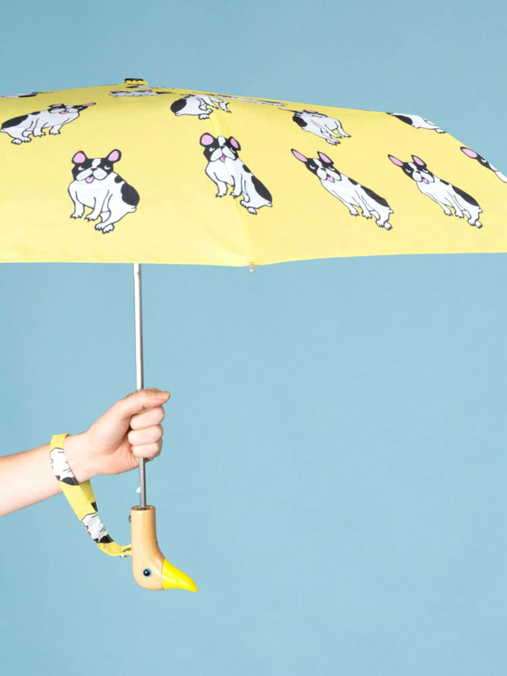 French Bulldog YellowEco-Friendly Compact Duck Umbrella