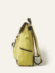 Pale Yellow Waxed Cotton Bali Backpack