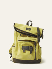 Pale Yellow Waxed Cotton Bali Backpack
