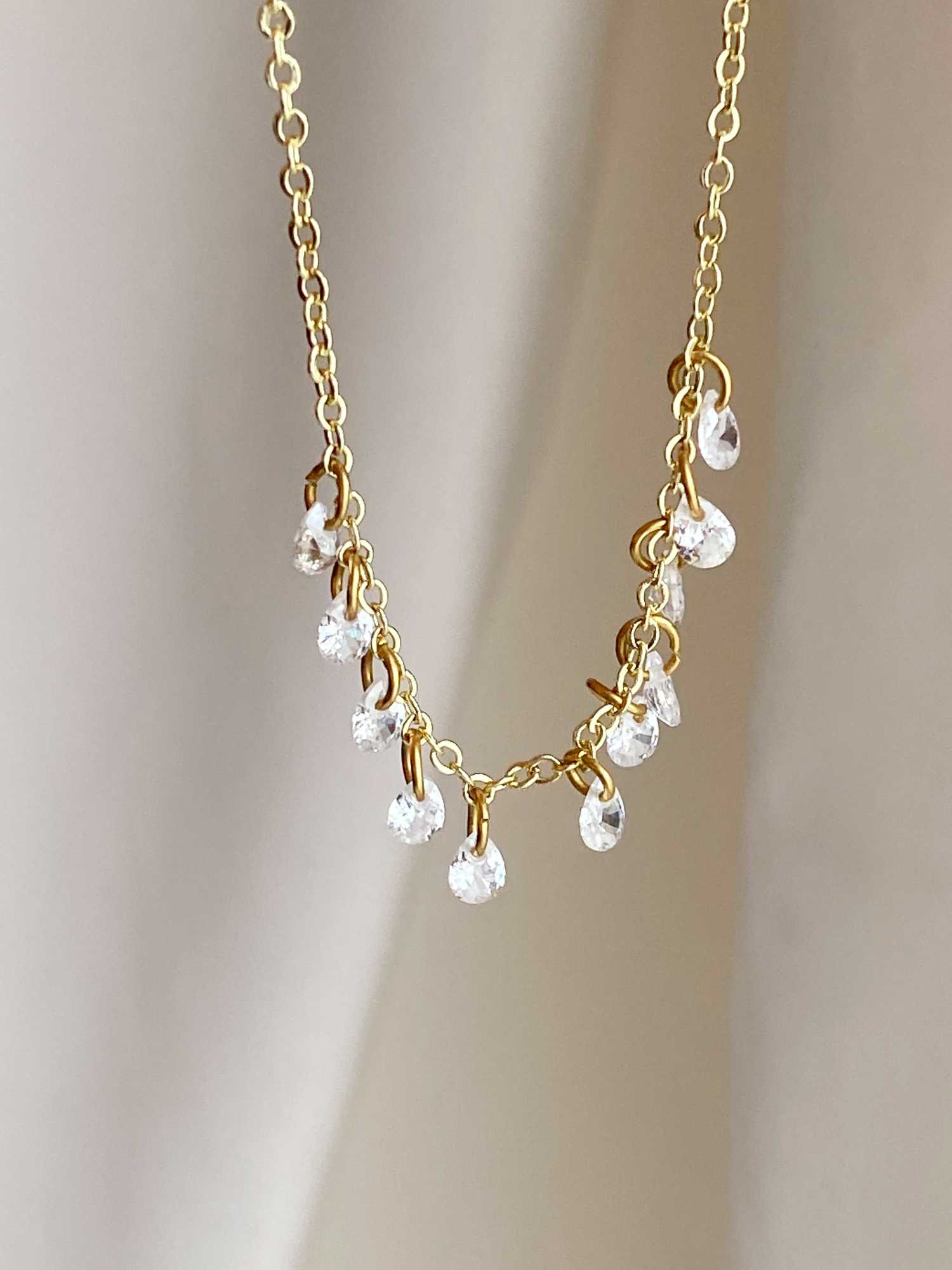 Rising Star 10 Pear Diamond Necklace