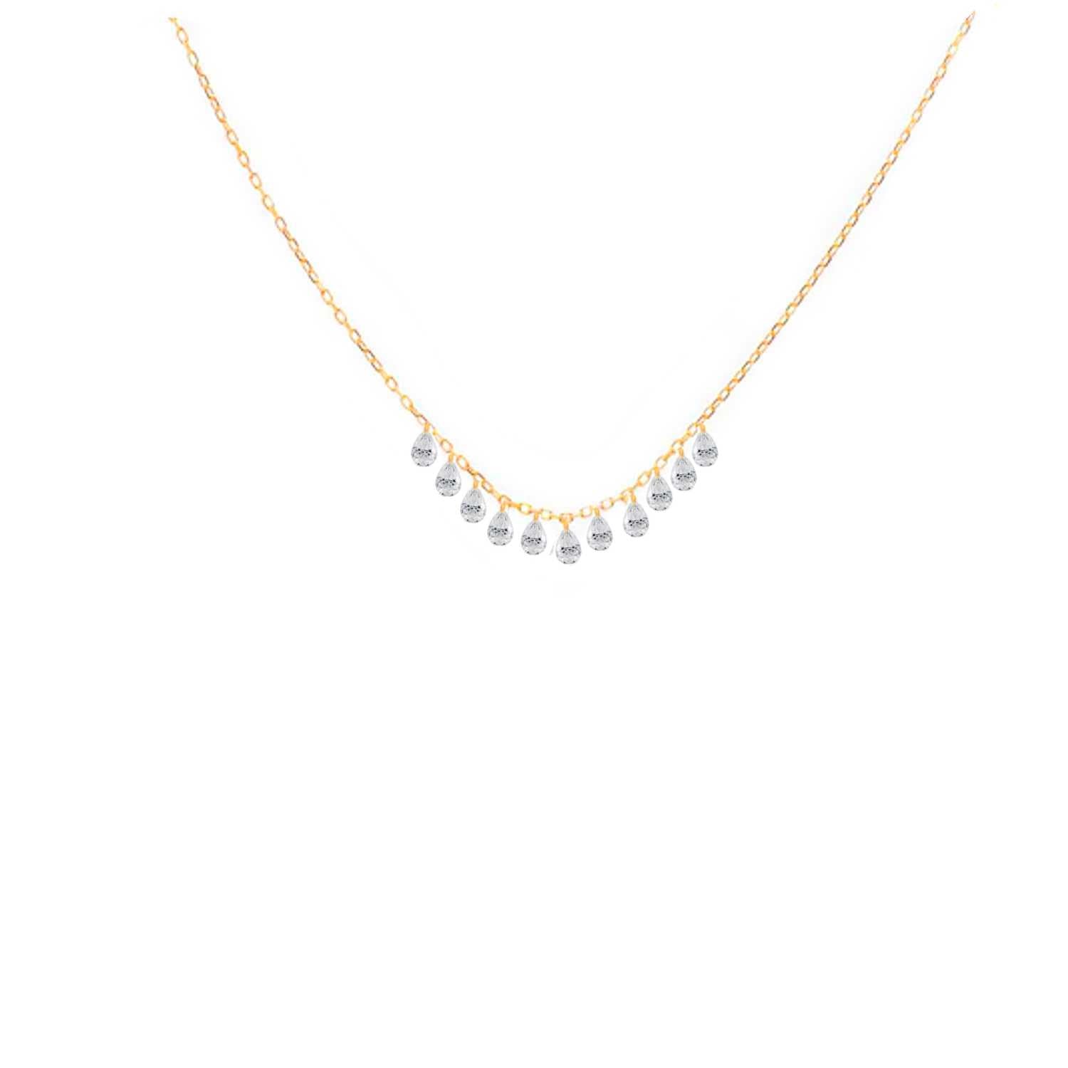 Rising Star 10 Pear Diamond Necklace