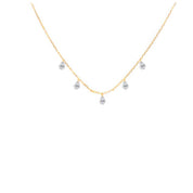 Rising Star 5 Pear Diamond Dangle Necklace