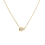 Cassiopeia Pear Diamond Necklace On The Chain