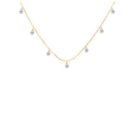 Rising Star Pear Diamond Station Necklace