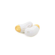 Pearl White Jelly Beans Earrings With Gold