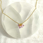 Rising Star 5 Pink Sapphire Cluster Necklace