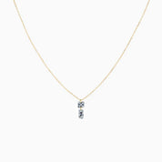 Rising Star Princess and Baguette Diamond Necklace