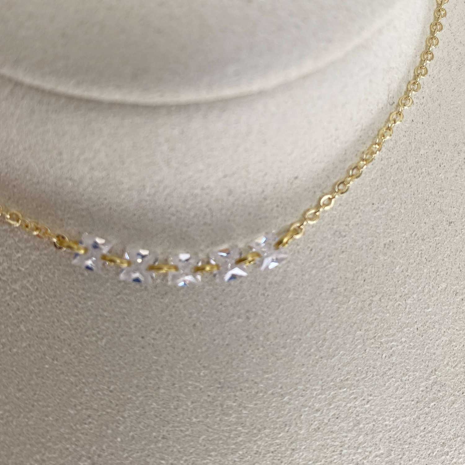 Rising Star Princess Diamond Tennis Necklace