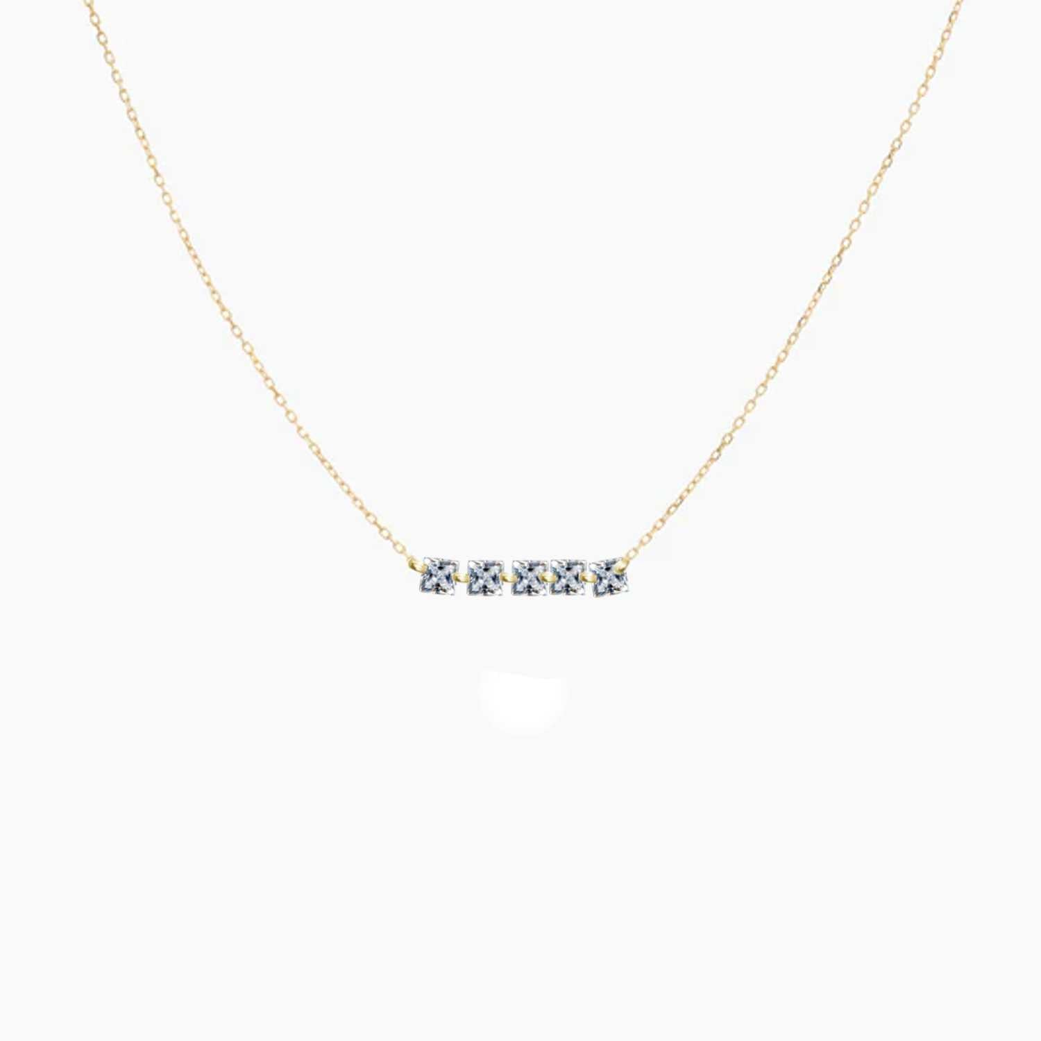 Rising Star Princess Diamond Tennis Necklace