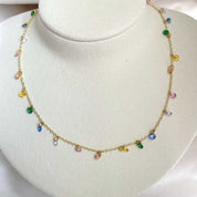 Rising Star Rainbow Sapphire Station Necklace