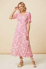 Sally Anne Tea Dress | Pink/Cream