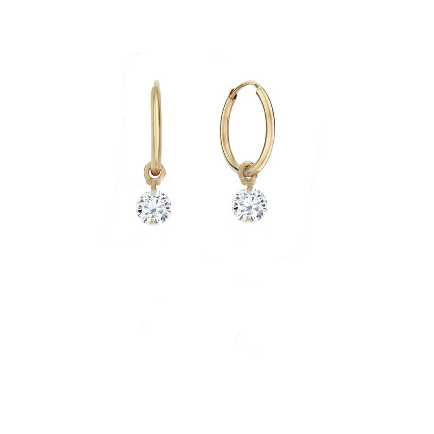 Rising Star Diamond Huggie Hoops