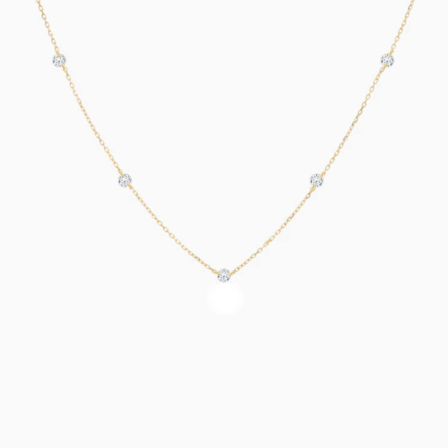 Rising Star Diamond Station Necklace