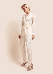 Roxy Estella Crème Silk Trouser Suit