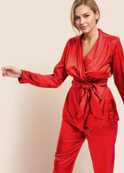 Roxy Scarlett Silk Wrap Jacket