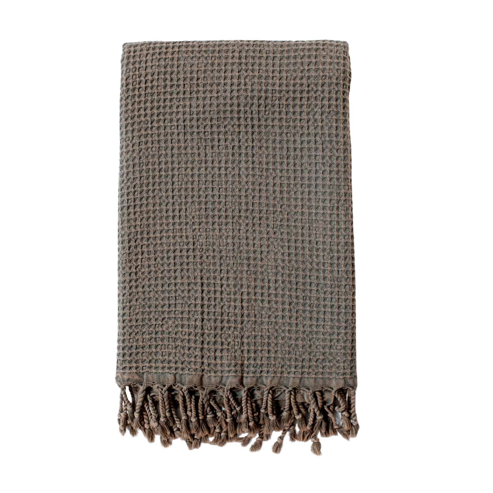 Rulo -  Cotton Waffle Scarf- Olive