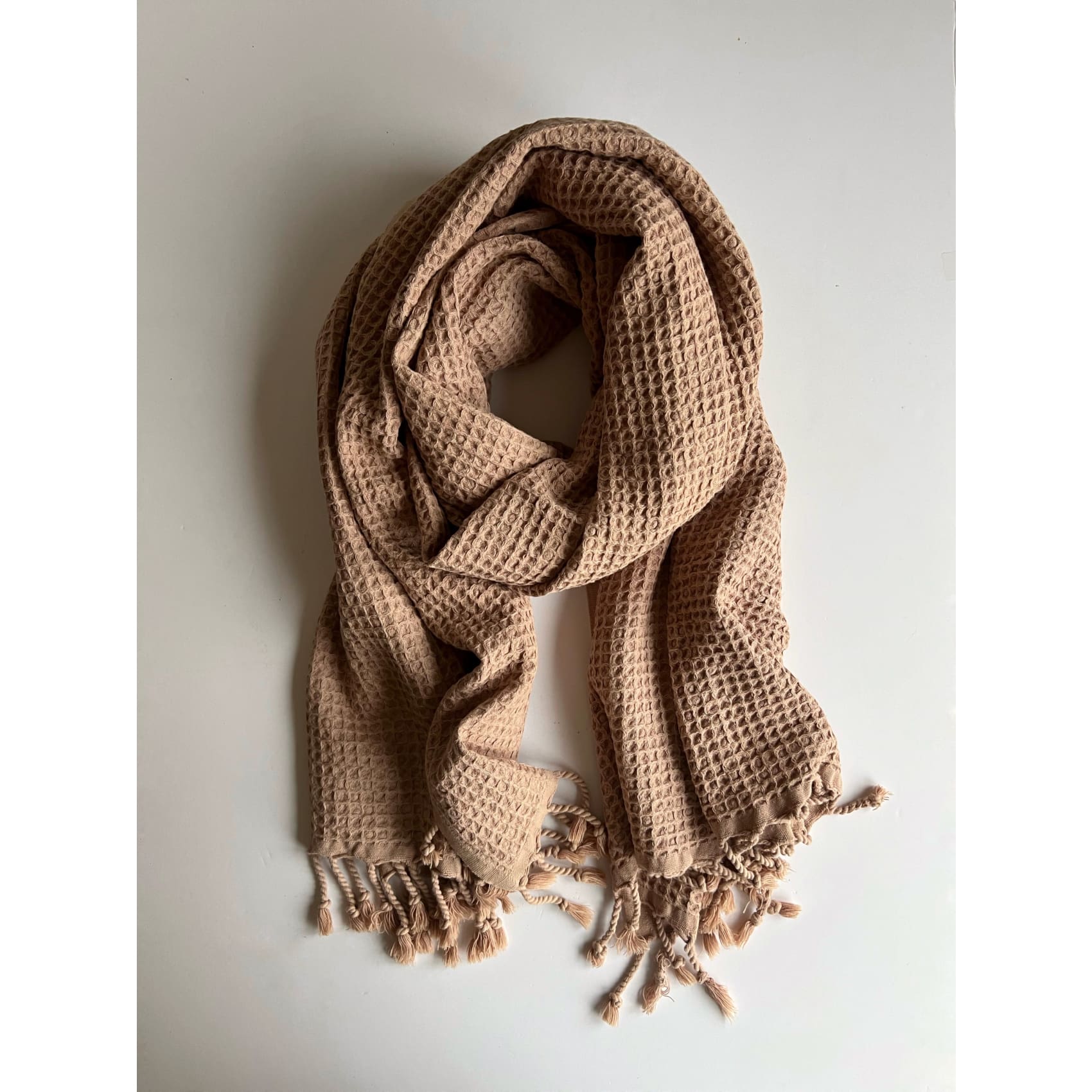 Rulo -  Cotton Waffle Scarf- Olive