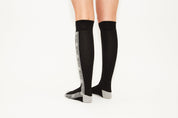 LOVE - By AMARI, Black & Grey Logo Classic Cotton Blend Socks