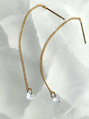 Rising Star Diamond Threader Earrings