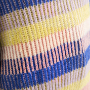 Tasha Oversized Balloon Sleeve Stripe Roll Neck Jumper - Pink