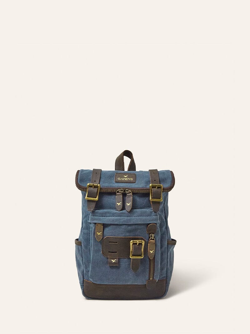 Teal Waxed Cotton Micro Bali Backpack