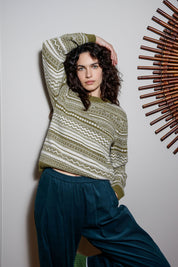 TINSEL Wool Jumper - Green