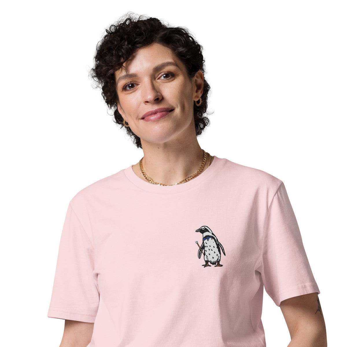 Penguin Suit Actual Life Organic Cotton Embroidered T-Shirt