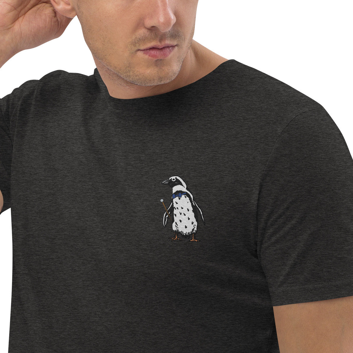 Penguin Suit Actual Life Organic Cotton Embroidered T-Shirt