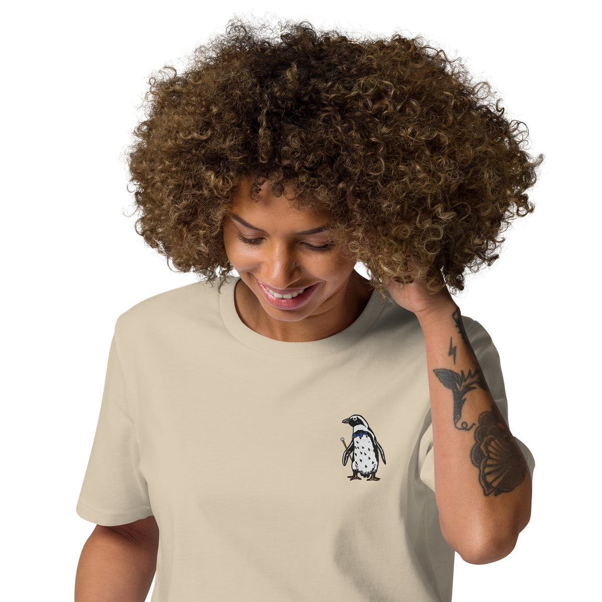 Penguin Suit Actual Life Organic Cotton Embroidered T-Shirt