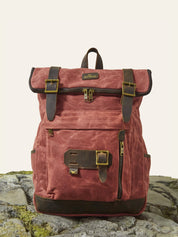 Vintage Red Bali Backpack