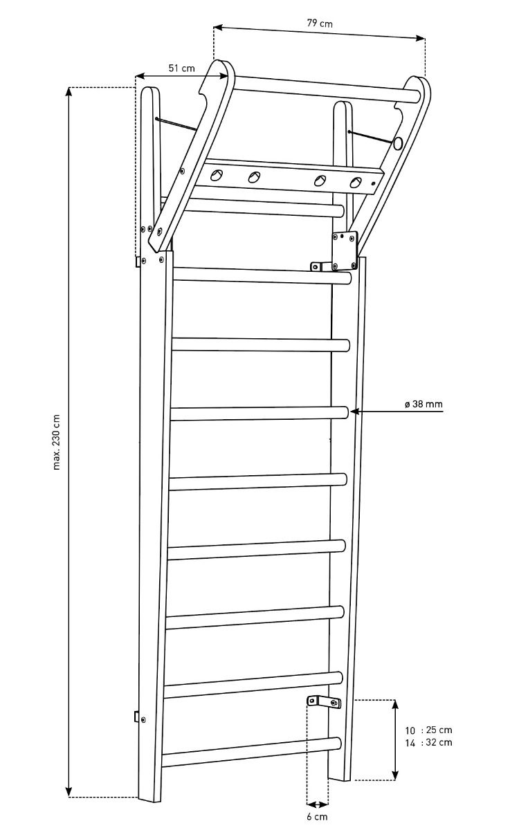 NOHRD WallBars Cherry - 10 Bars