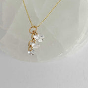 Rising Star Diamond Waterfall Pendant Necklace