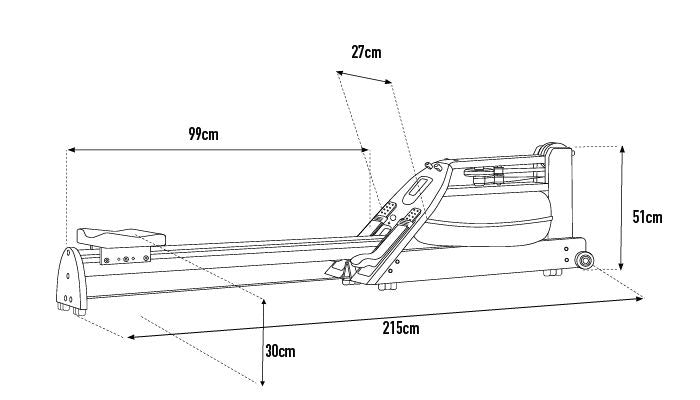 WaterRower A1 Series with LCD Display