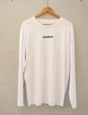 White Gandys Foundation Long Sleeve Campus T-Shirt