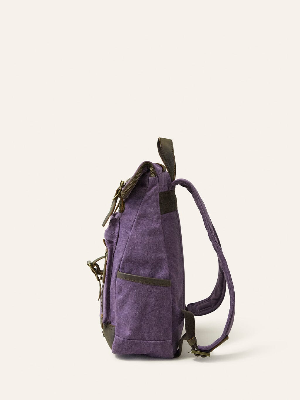 Wineberry Waxed Cotton Mini Bali Backpack