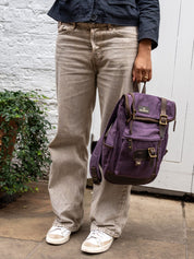 Wineberry Waxed Cotton Mini Bali Backpack