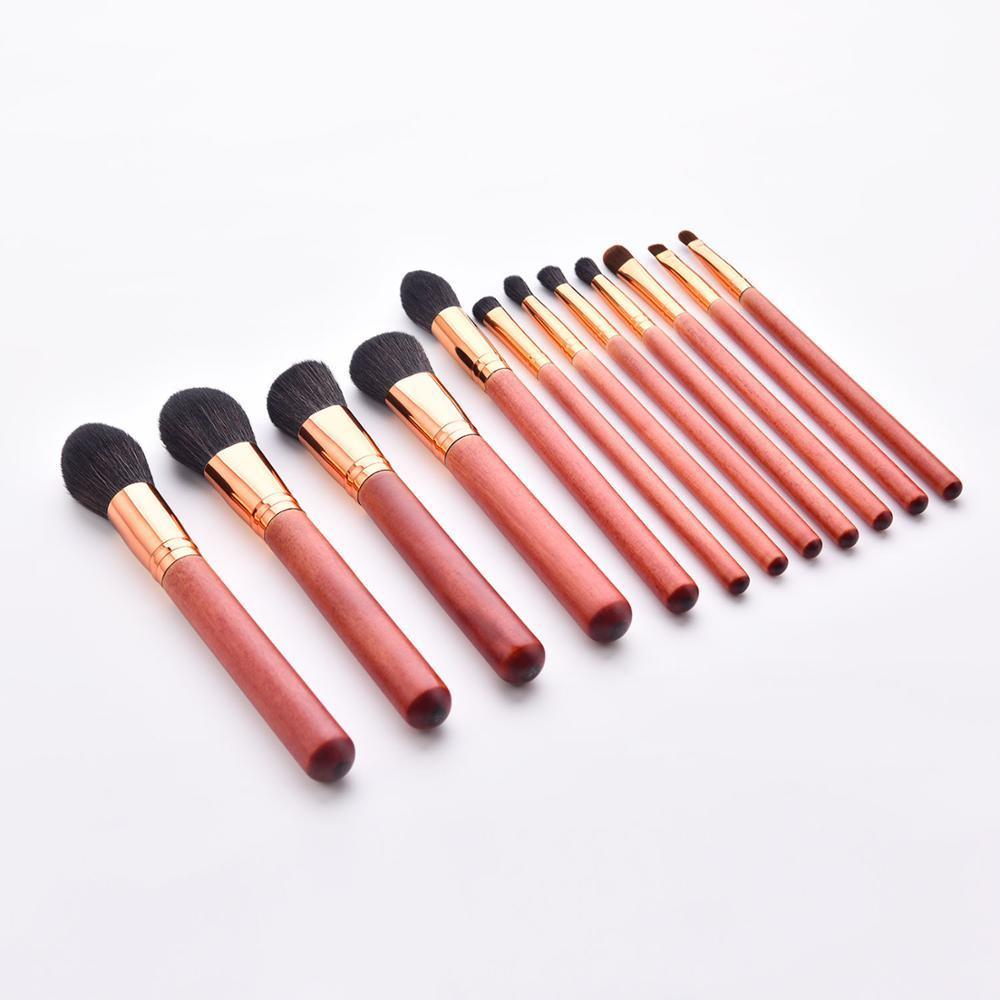 Vegan Makeup Brush Set- Glamour. Sustainable Wood & Bronze