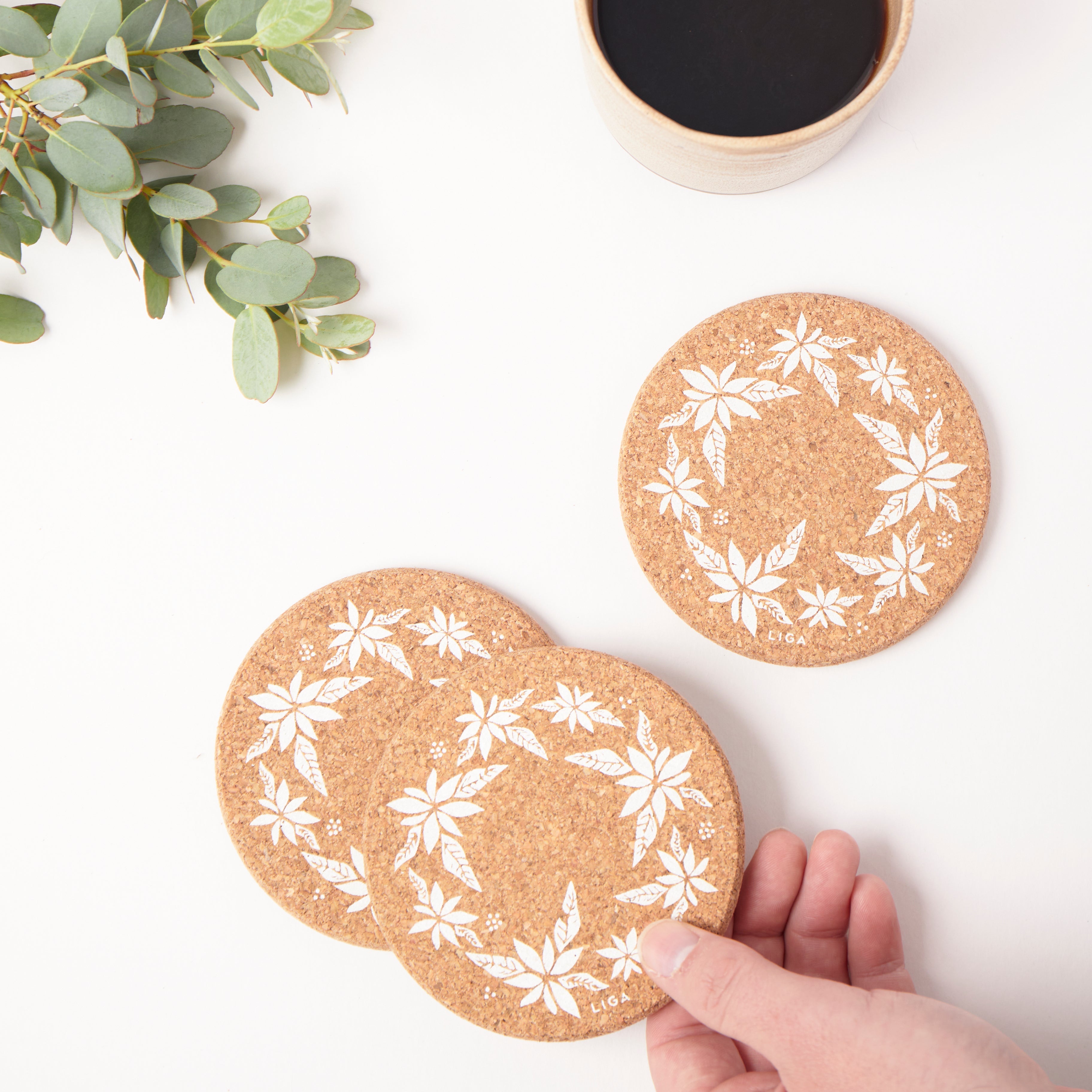 Cork Coaster Wreath