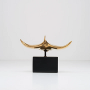 Manta Ray in polished bronze, Small