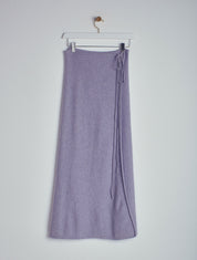 ESMERALDA Cashmere knitted wrap skirt lilac