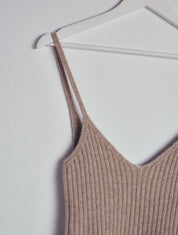 ROBERTA Cashmere knitted bodysuit beige