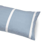 Cool Blue Reversible Thick Stripe Duvet Cover And Pillow Set