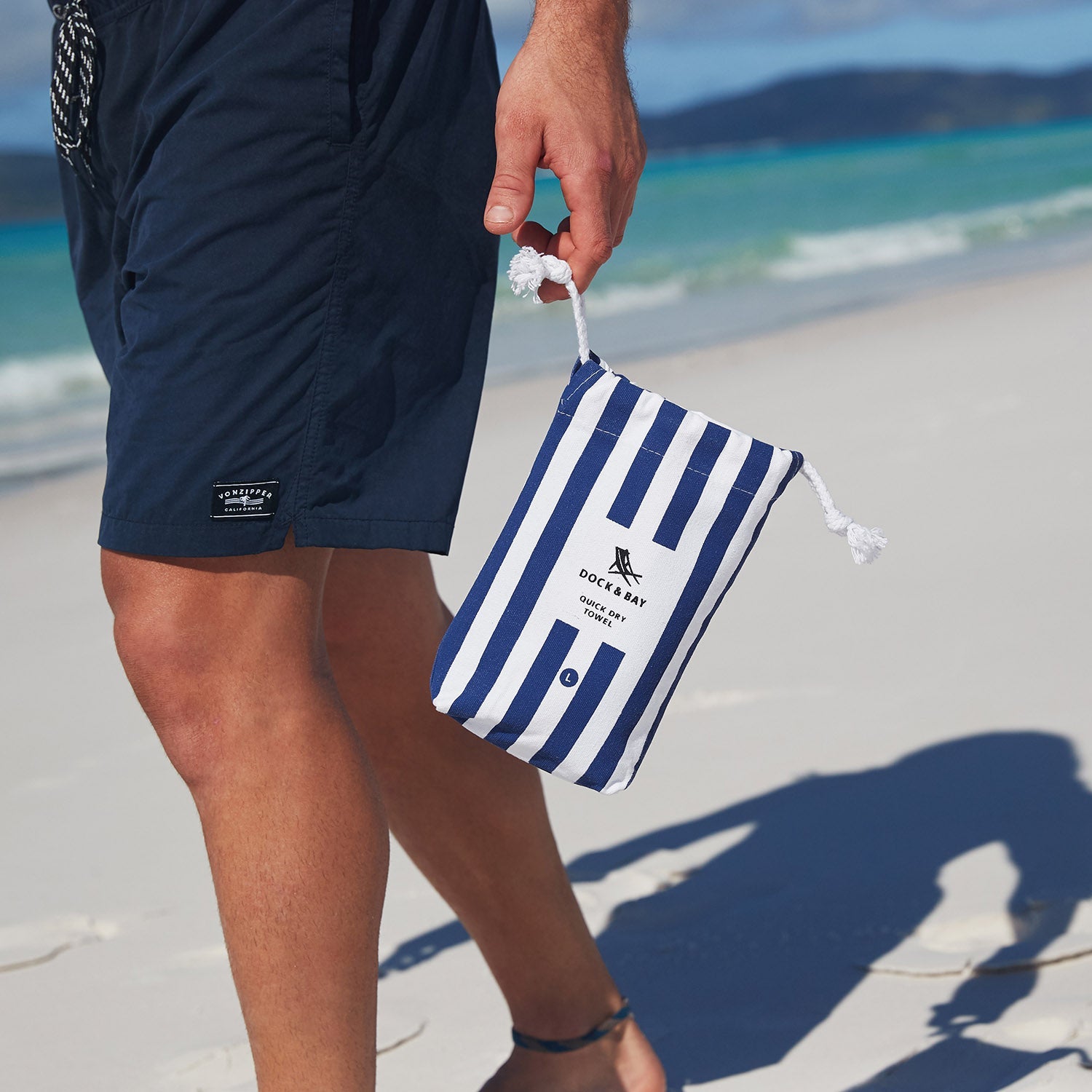 Dock & Bay Beach Towels - Cabana - Whitsunday Blue