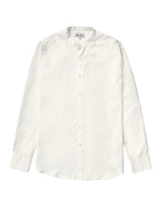 Fitz & Fro Tencel Collarless Shirt - Off White