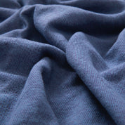 Brushed Organic Cotton Collarless Shirt - Blue