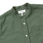 Organic Oxford Popover Shirt - Dark Green