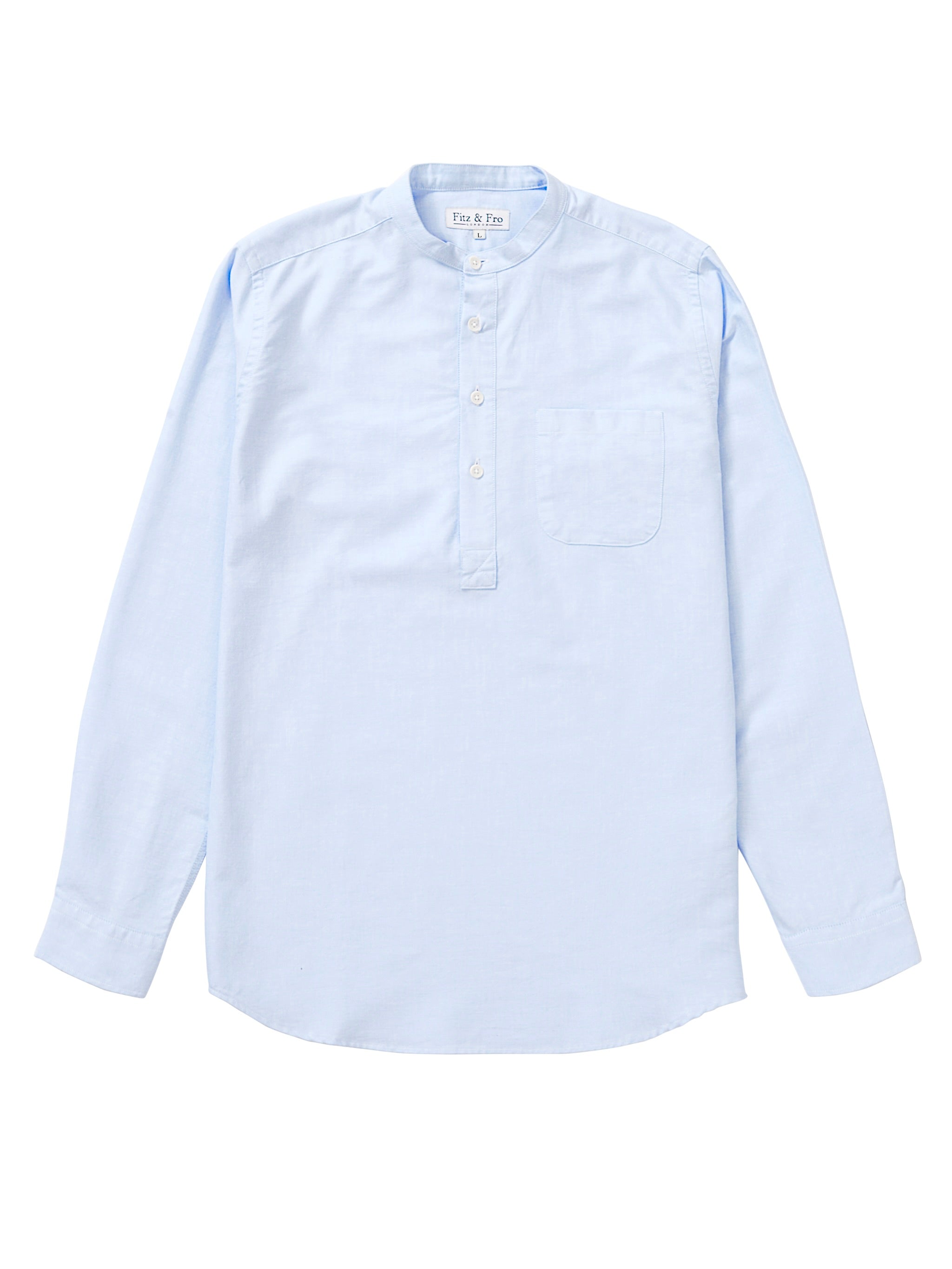 Fitz & Fro Organic Oxford Popover Shirt - Light Blue