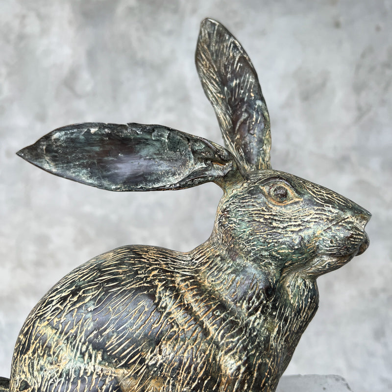 Patinated Bunny Sculpture